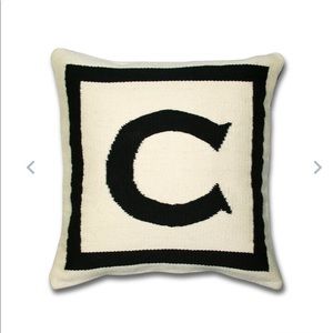 Jonathan Adler letter throw pillow